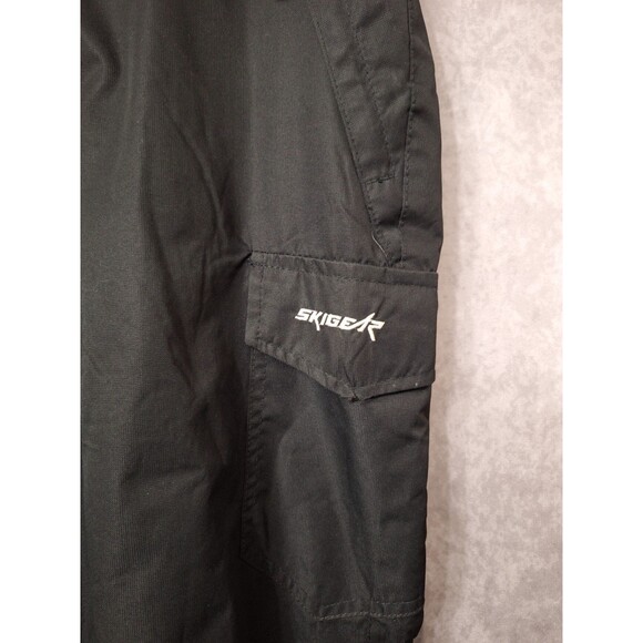 SkiGear Mens Insulated Cargo Ski  Pants Sz Large Black Weatherproof Outdoors - Picture 11 of 14